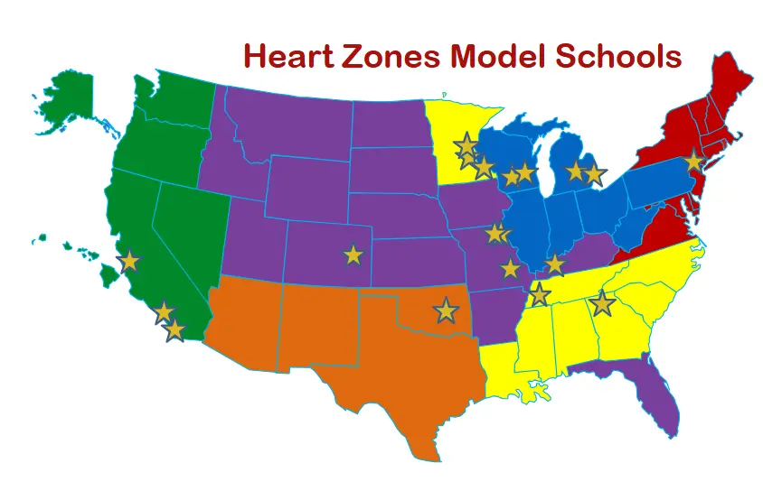 Map of Model Schools in the US