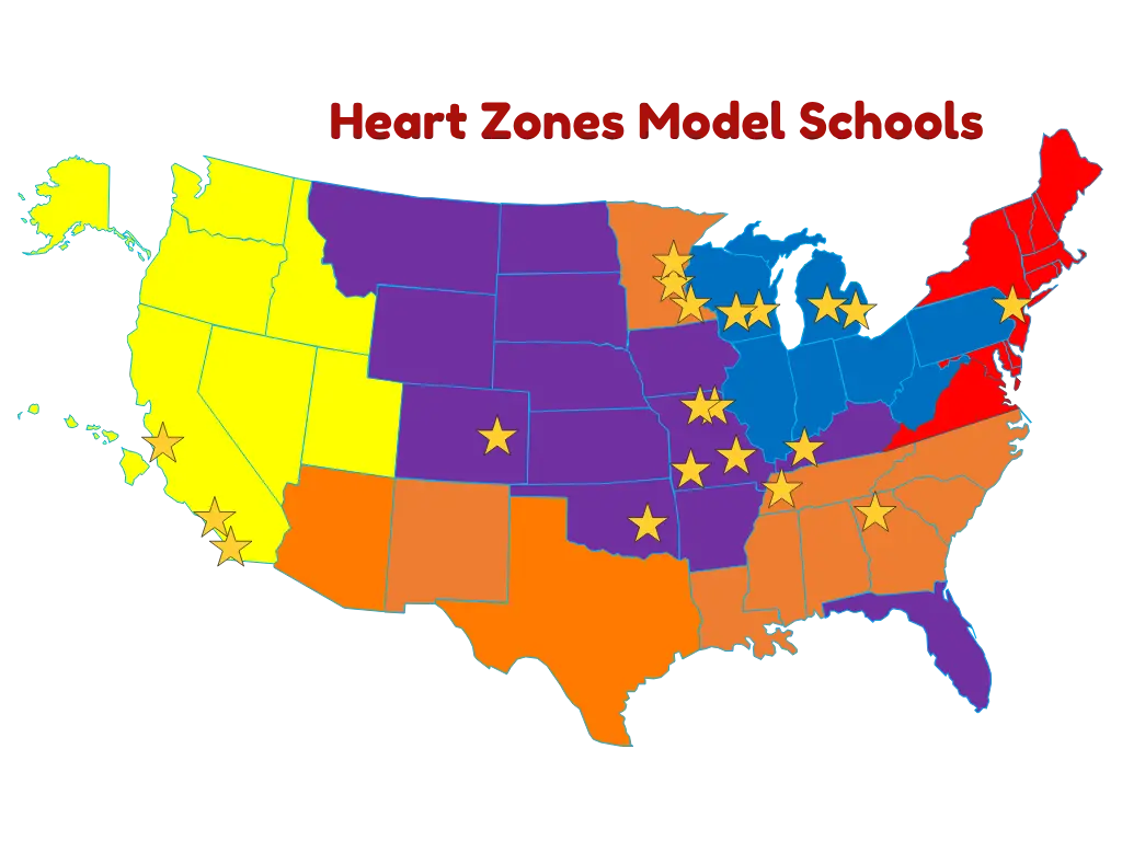 Heart Zones Model School Map