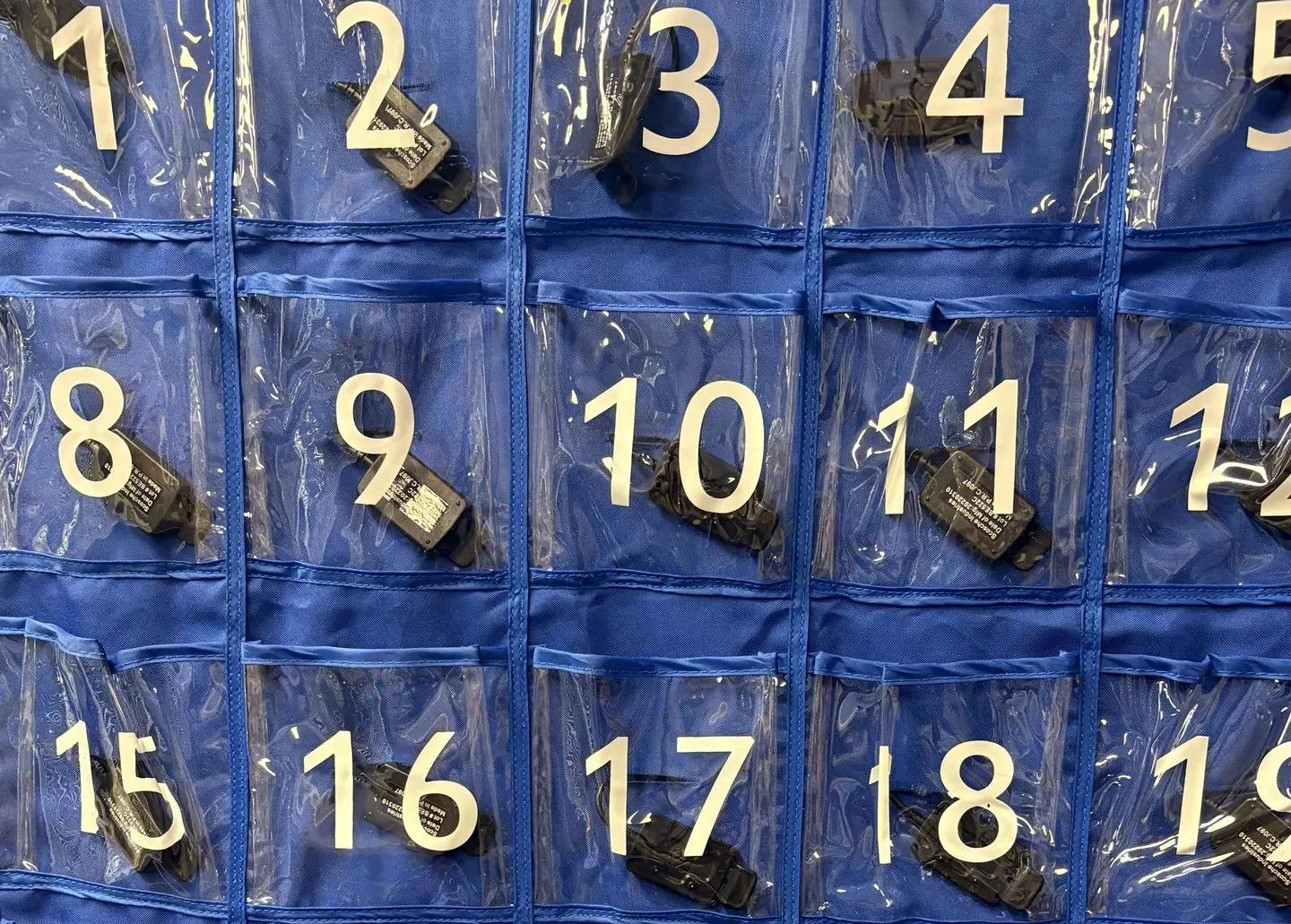 Chargers pre-prepared in the hanging charging station