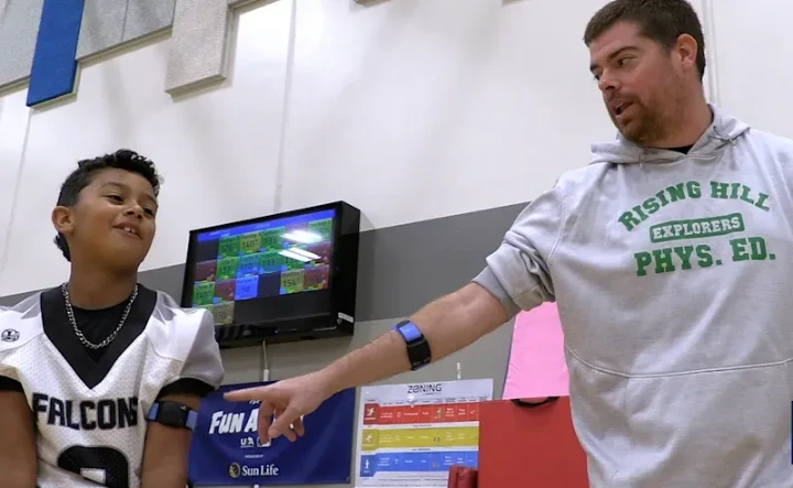 Matt Barrows instructing student about Heart Zones