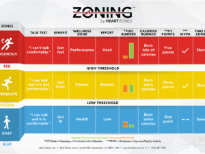 ZONING - heart rate zones wall chart